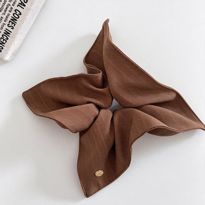 Stripe Square Scarf Scrunchie