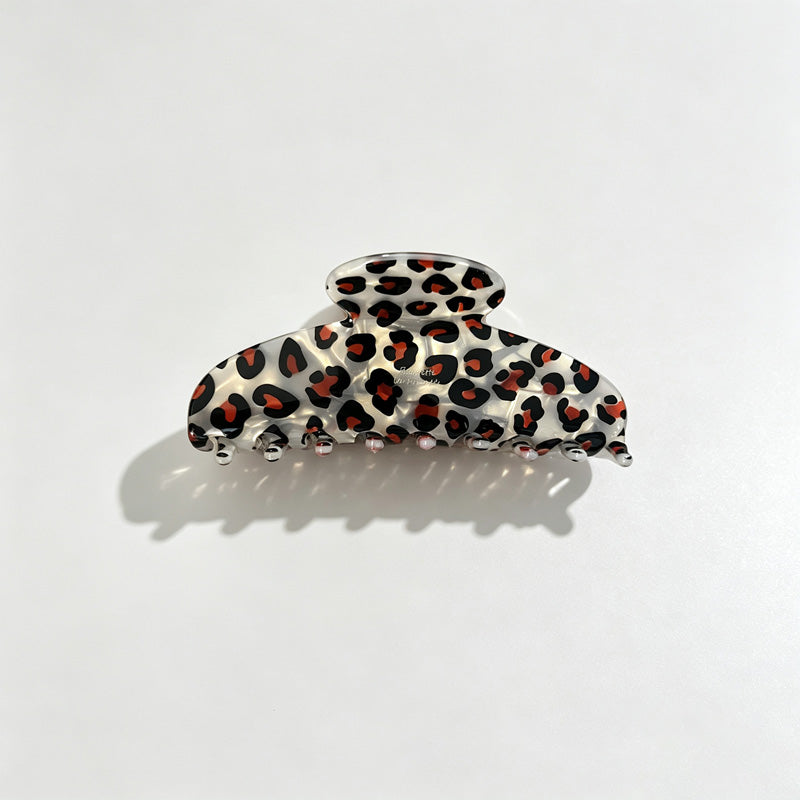 Leopard Marble Acetate Hair Claw