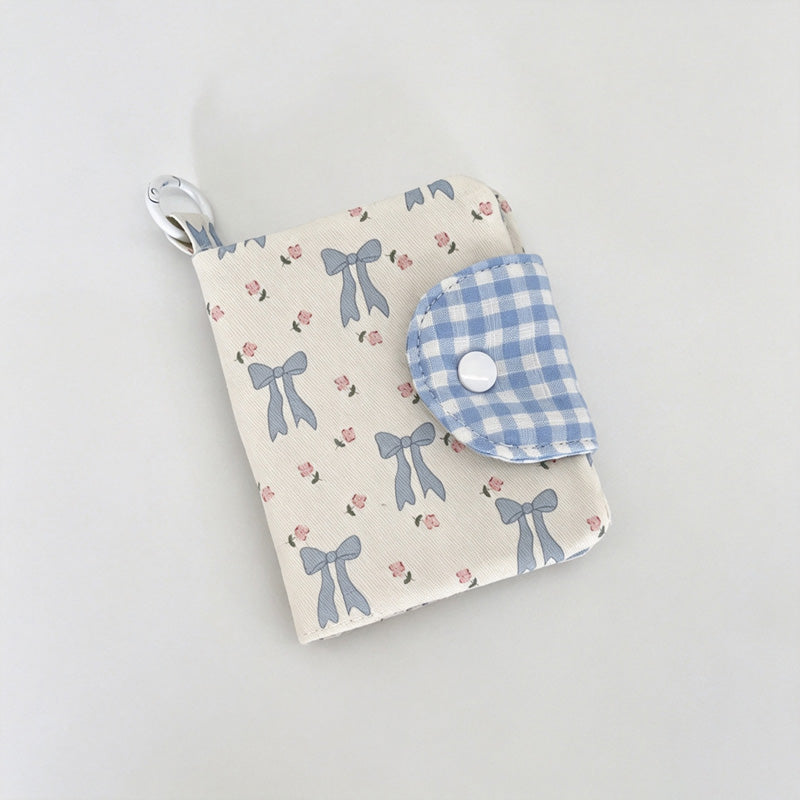 Floral Print Fabric Card Coin Purse