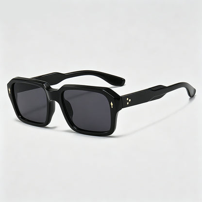 Square Retro Rivet Decor UV Protection Sunglasses
