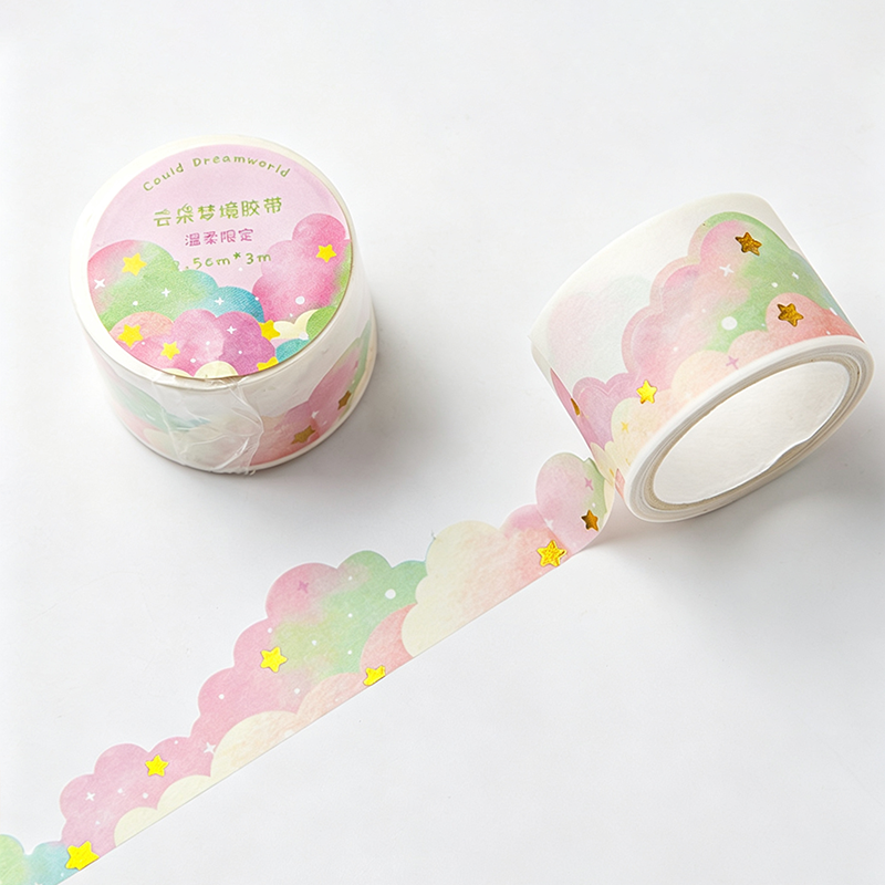 Die Cut Cloud Print Washi Tape