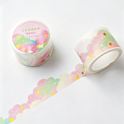 Die Cut Cloud Print Washi Tape
