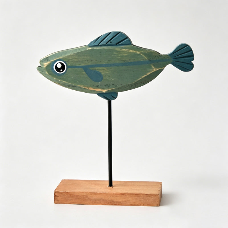 Wooden Fish Tabletop Figurine