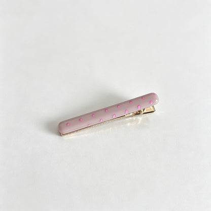 Polka Dot Alligator Hair Barrette