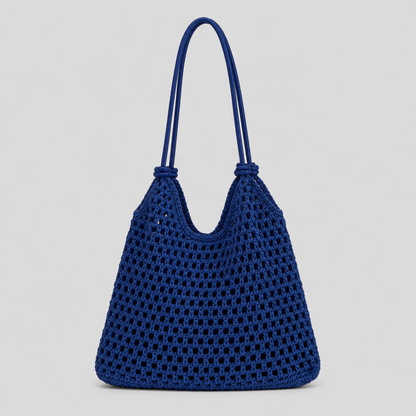 Open Stitch Shoulder Tote Bag