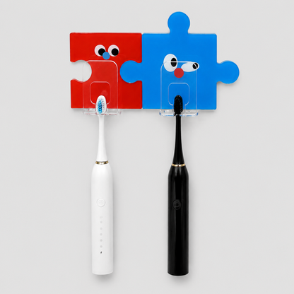 Puzzle Shaped Acrylic Toothbrush Holder