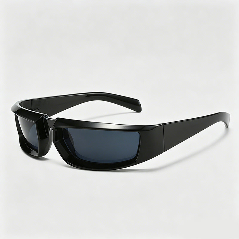 Futuristic Wrap Rectangle Y2K Sunglasses