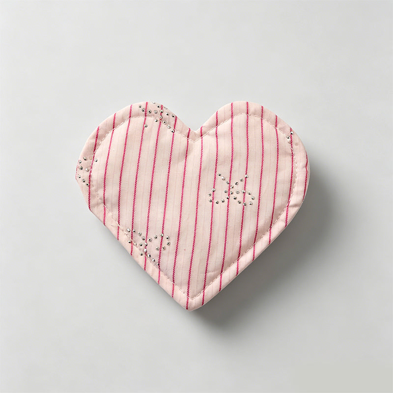Multi-purpose Fabric Heart Coaster Insulation Pad