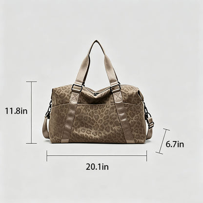 Leopard Travel Handle Bag
