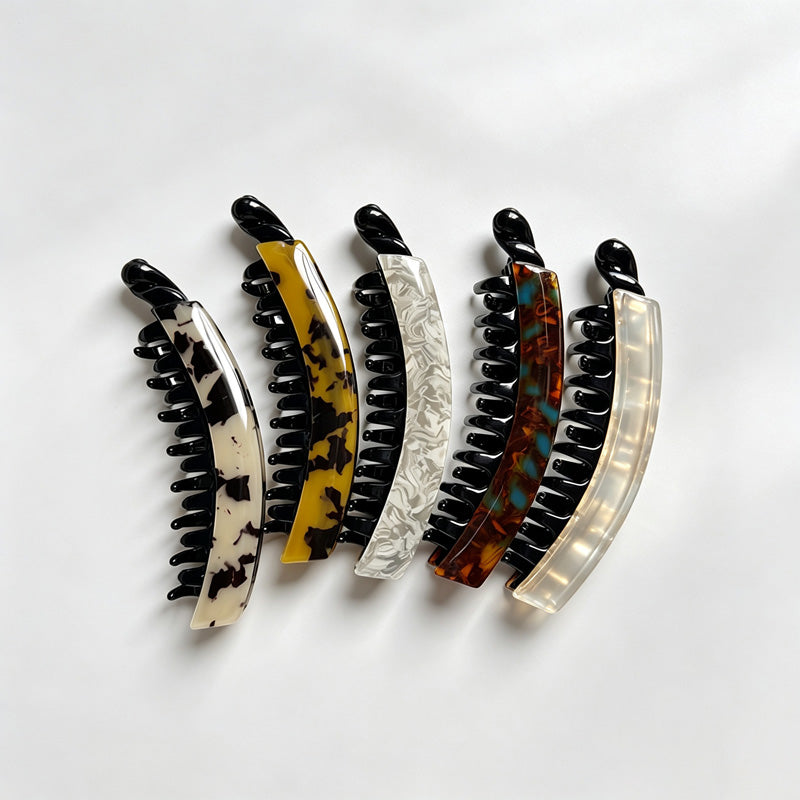 Tortoiseshell Leopard Pattern Banana Hair Clip