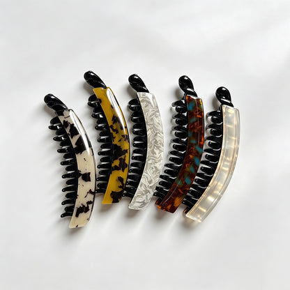 Tortoiseshell Leopard Pattern Banana Hair Clip