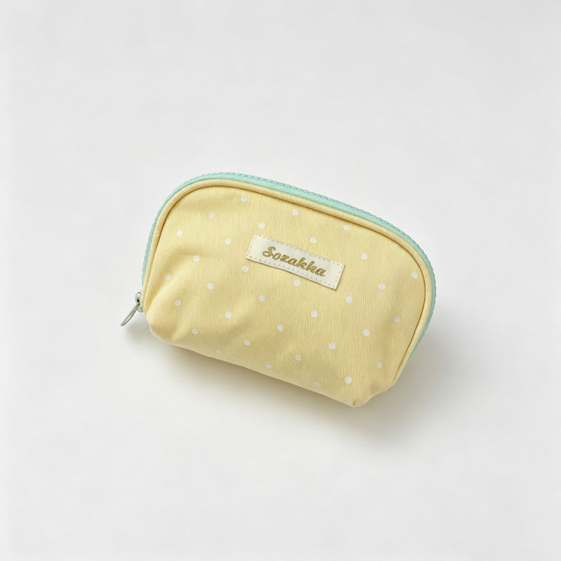 Polka Dot Shell Makeup Pouch Bag