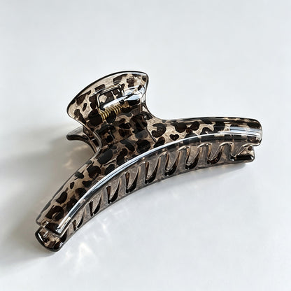 Leopard Print Resin Hair Claw Clip