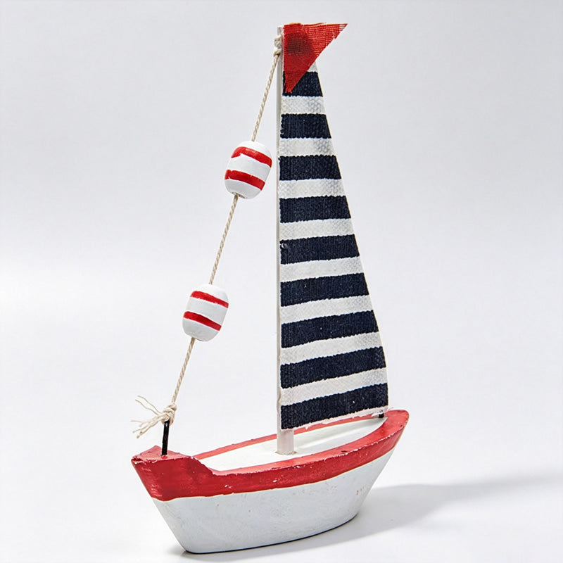 Wood Sailboat Model Desk Ornament
