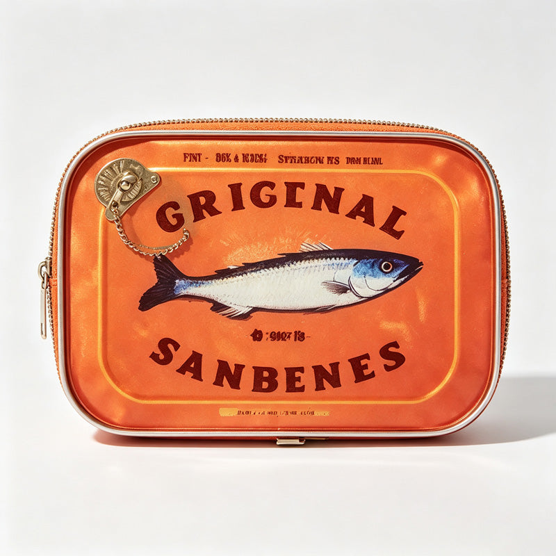 Sardine Can Shaped Zipper Storage Pouch