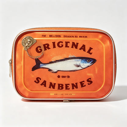 Sardine Can Shaped Zipper Storage Pouch