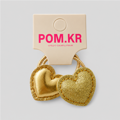 Metallic Heart Hair Accessories