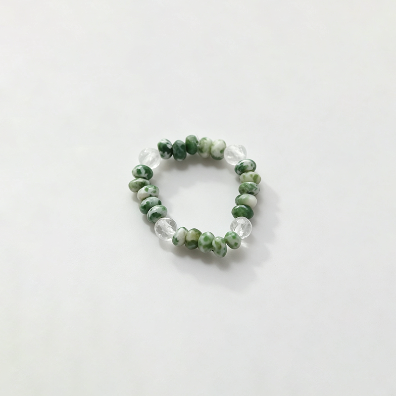 Faux Pearl Crystal Stretch Ring