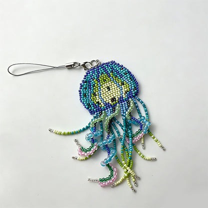 Beaded Jellyfish Keychain
