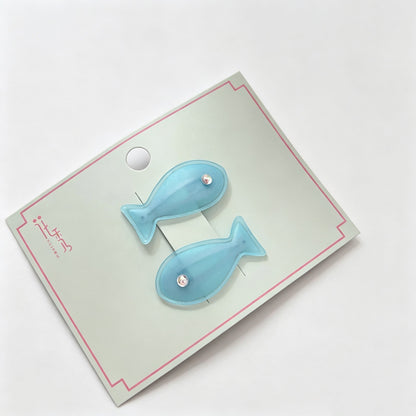 Fish Shape Dot BB Hair Clips