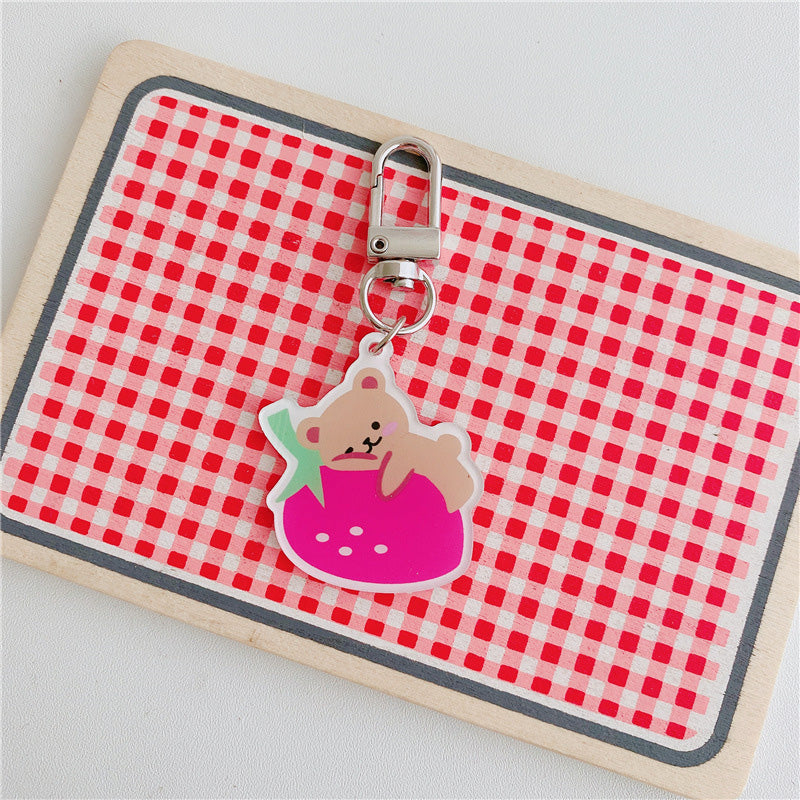 Acrylic Bear Figure Keychain