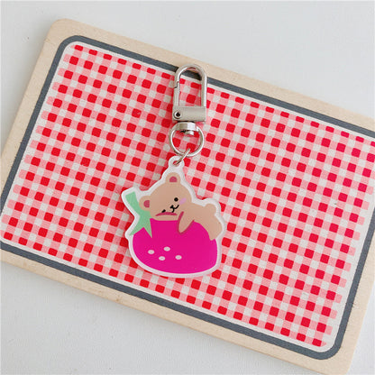 Acrylic Bear Figure Keychain