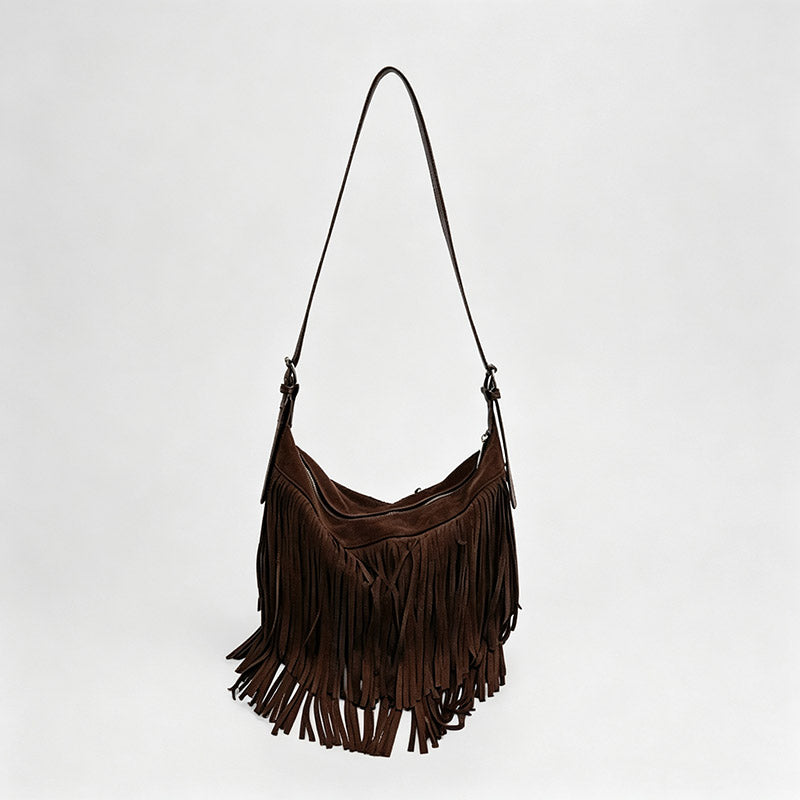 Layered Fringe Shoulder Bag