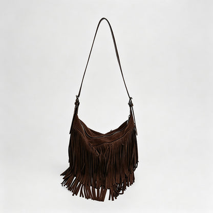 Layered Fringe Shoulder Bag