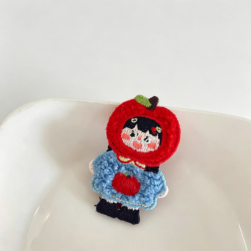 Apple Doll Snap Side Hair Clips