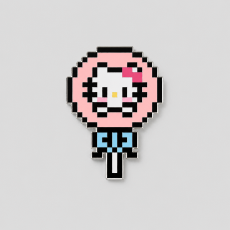 Pixel Cat Printed Acrylic Fridge Magnet