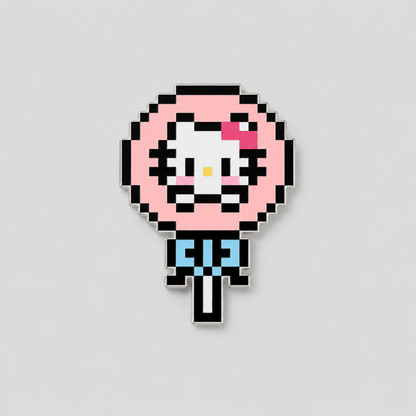 Pixel Cat Printed Acrylic Fridge Magnet