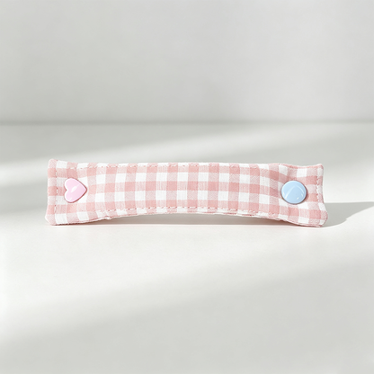 Grid Print Decor Snap Closure Data Cable Organizer