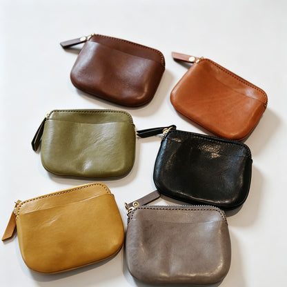 Faux PU Mini Zipper Coin Purse