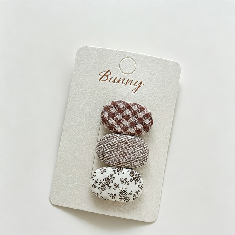 Floral Oval Shape Hair Clips