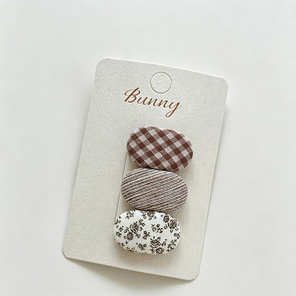 Floral Oval Shape Hair Clips
