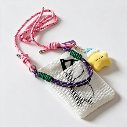 Star Charm Mesh Phone Pouch