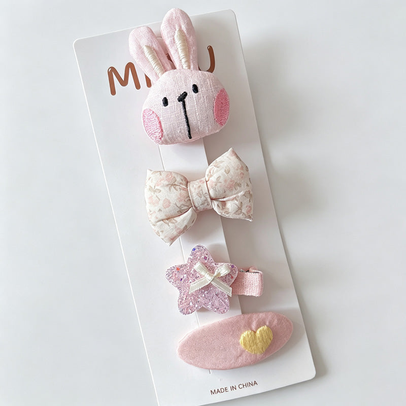 Bow Shape Hair Clip Set