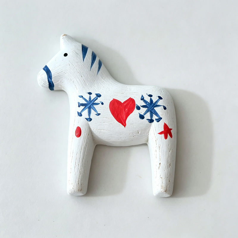 Painted Wooden Horse Fridge Magnet