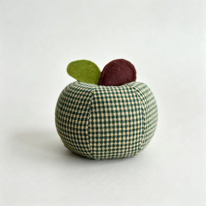 Plaid Apple Shaped Desktop Ornament