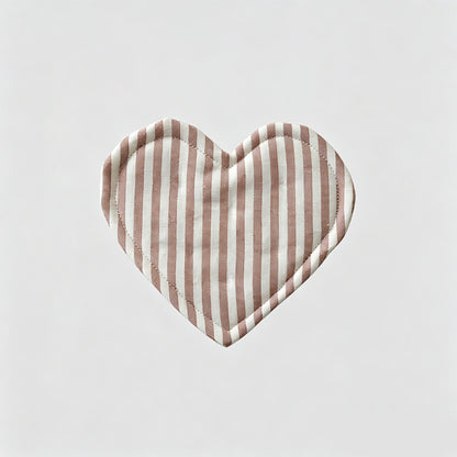 Lightweight Cotton Fabric Heart-Shaped Coaster