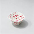 Underglaze Splash Ink Irregular Rim Ceramic Bowl