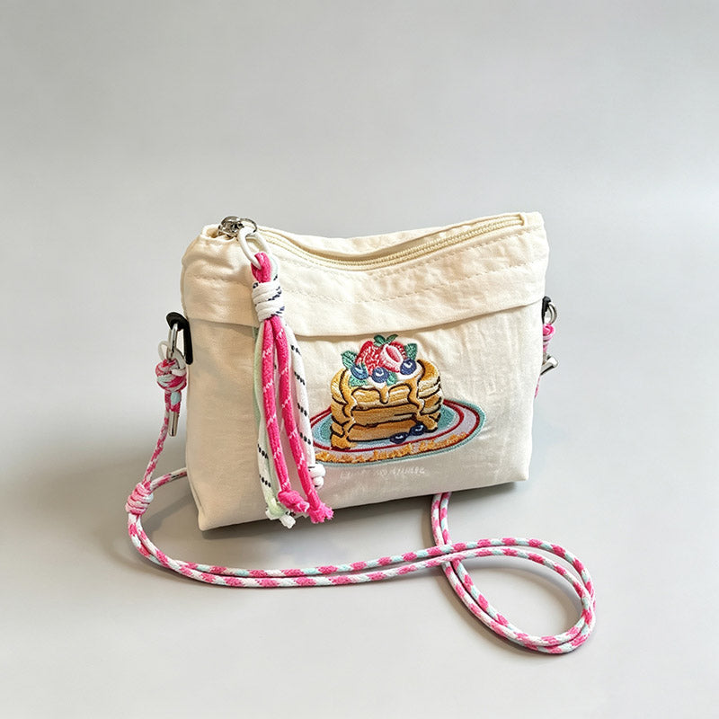 Embroidered Mini Square Phone Crossbody Bags