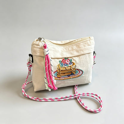 Embroidered Mini Square Phone Crossbody Bags