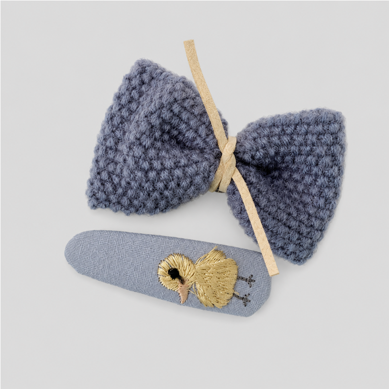 Mixed Bow Hair Clip Set