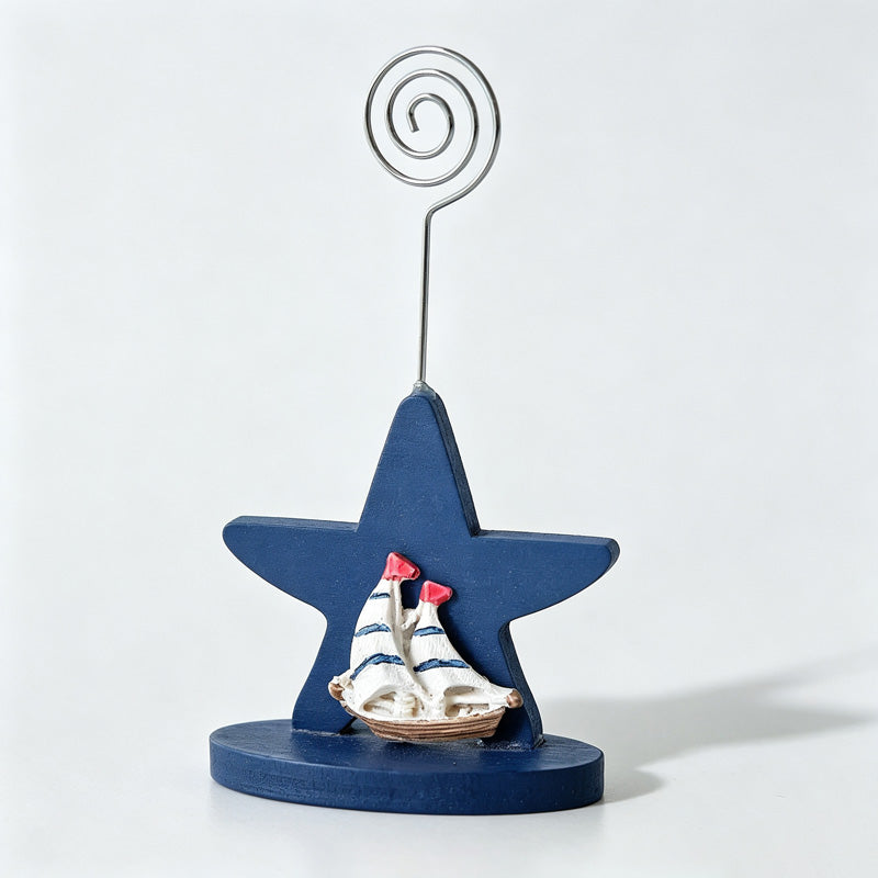 Star Wooden Photo Memo Holder