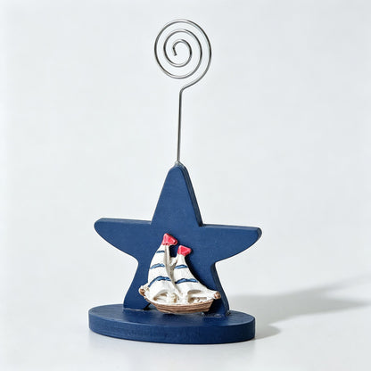 Star Wooden Photo Memo Holder
