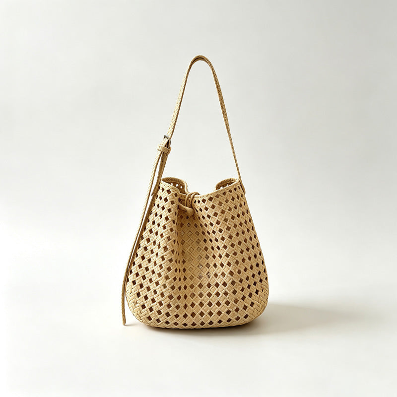 Perforated Bucket Shoulder Bag