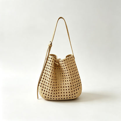 Perforated Bucket Shoulder Bag