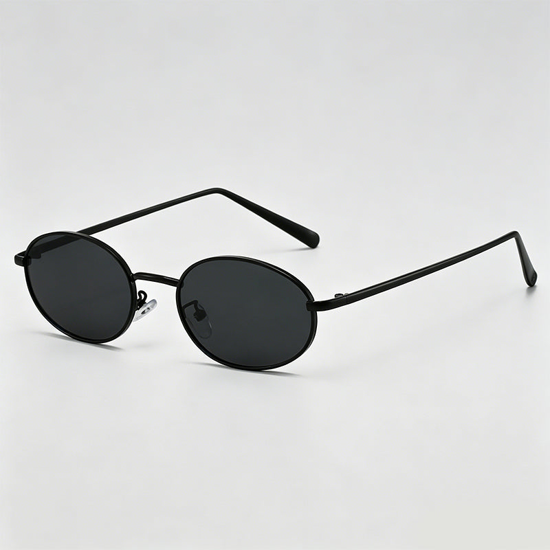 Retro Oval Vintage Metal Frame Sunglasses