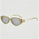 Translucent Green Frame / Gold Temples / Light Gray Lenses / One Size